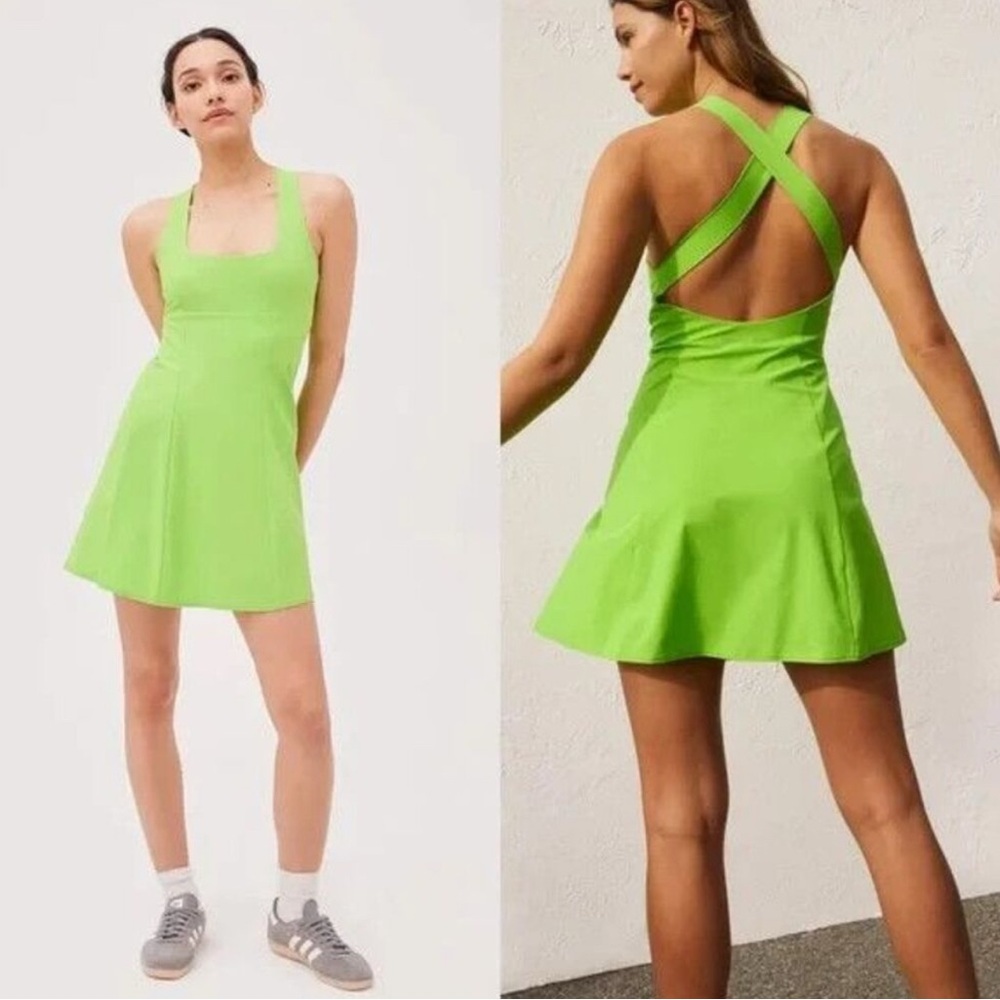 Outdoor Voices Neon Cross Back Dress size M